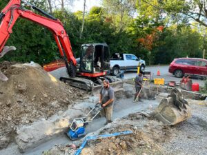 Septic System contractors on a job site in barrie